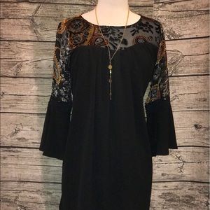 Black dress with detailed top